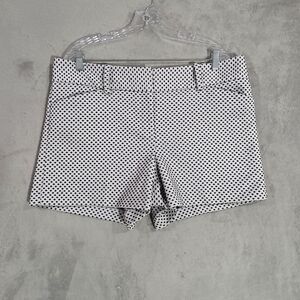 Ann Taylor Signature Polka Dot Shorts Beige Sz 14